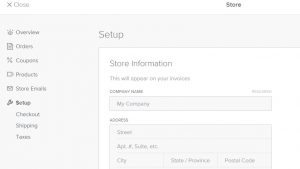 Weebly store setup