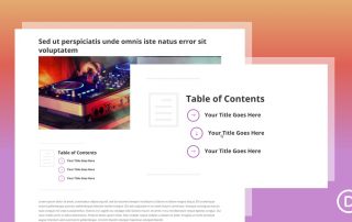 Create a Table of Content in Weebly